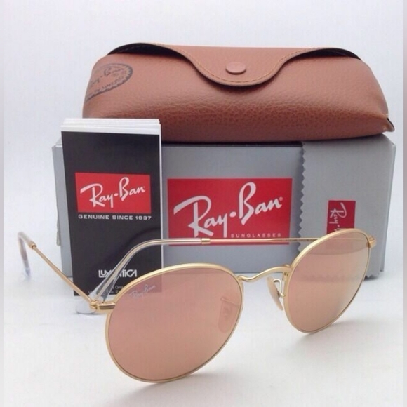 LIKE NEW RayBan Round Metal RB3447 Pink Mirror Flash Ray ban Sunglasses - Picture 7 of 16